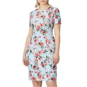 {Black Halo} Jodee Floral Short Sleeve Sheath Dress, Size 8